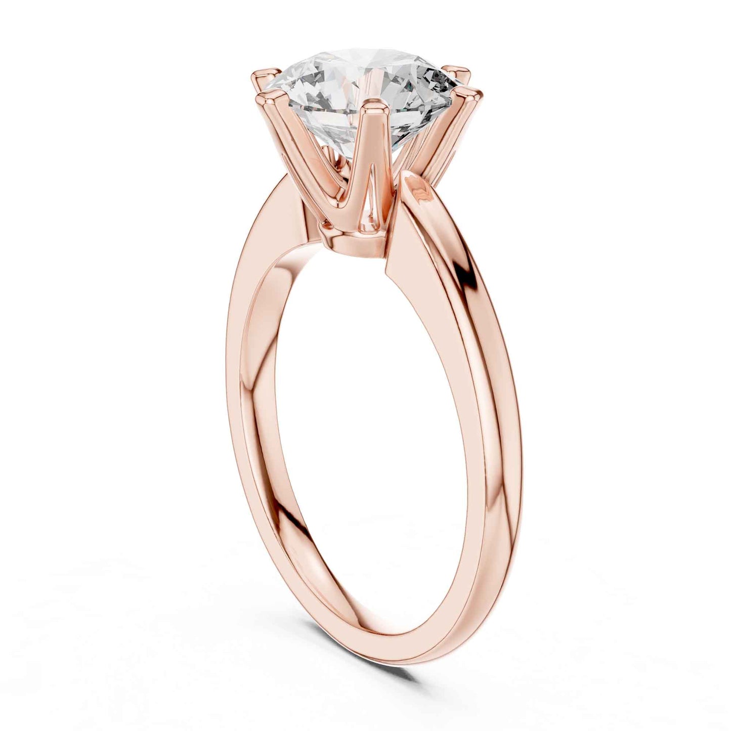 1 Carat Round Lab Grown Diamond Solitaire Engagement Ring