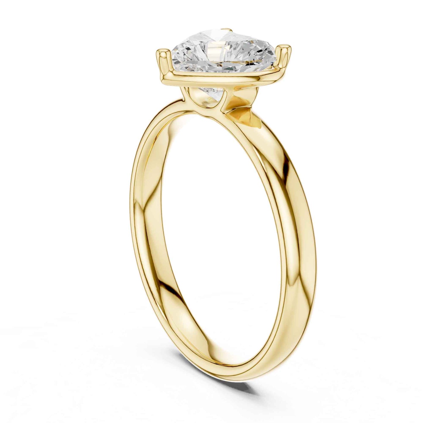 1.5 Carat Heart-Shaped Solitaire Diamond Ring
