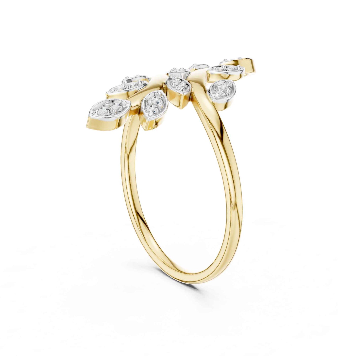 Signature Leaf Design Lab Grown Diamond Ring