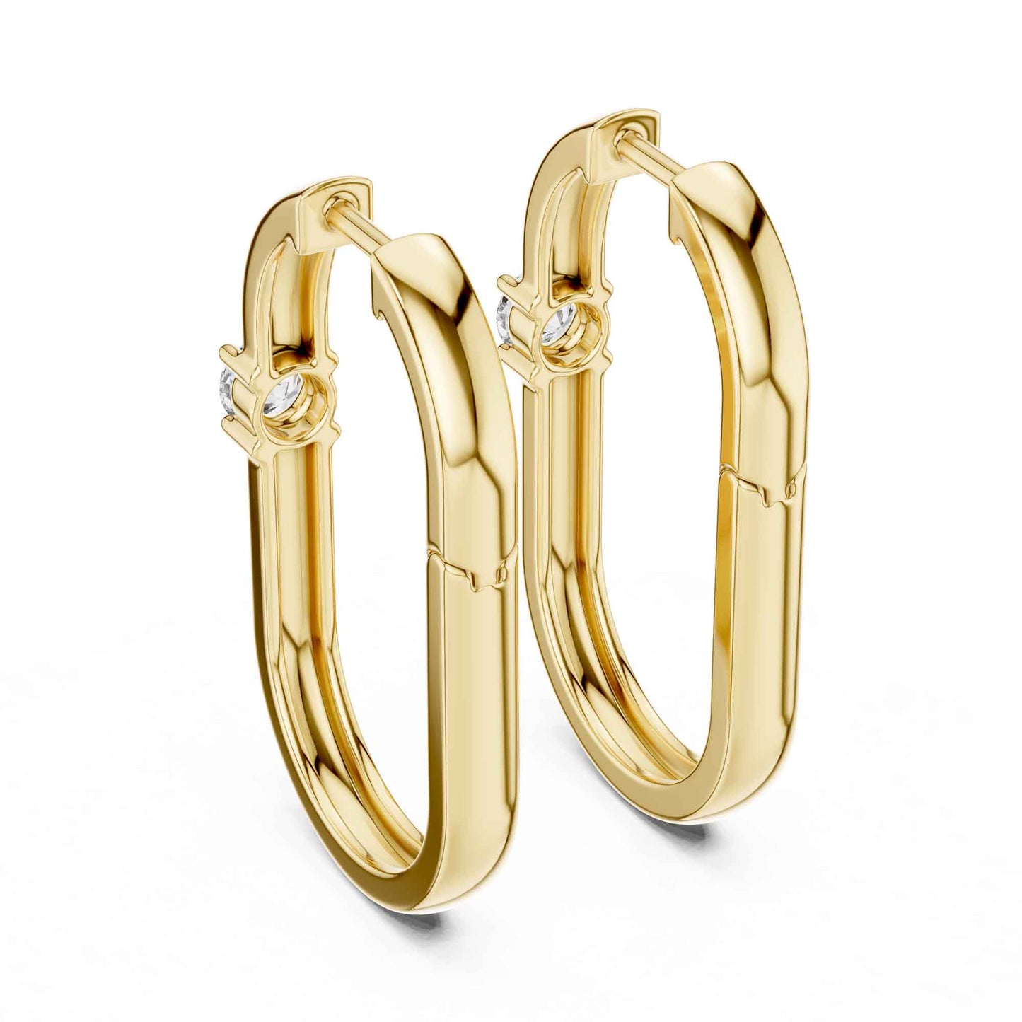 Classic Round Cut Diamond Hoop & Huggie Earrings