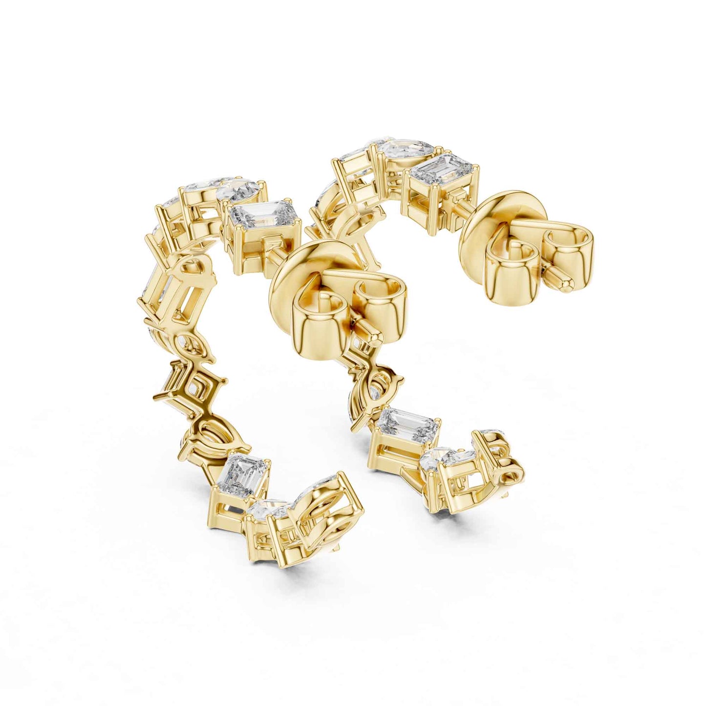 Multi Shape Cut Lab Grown Diamond Drop & Dangle Earrings