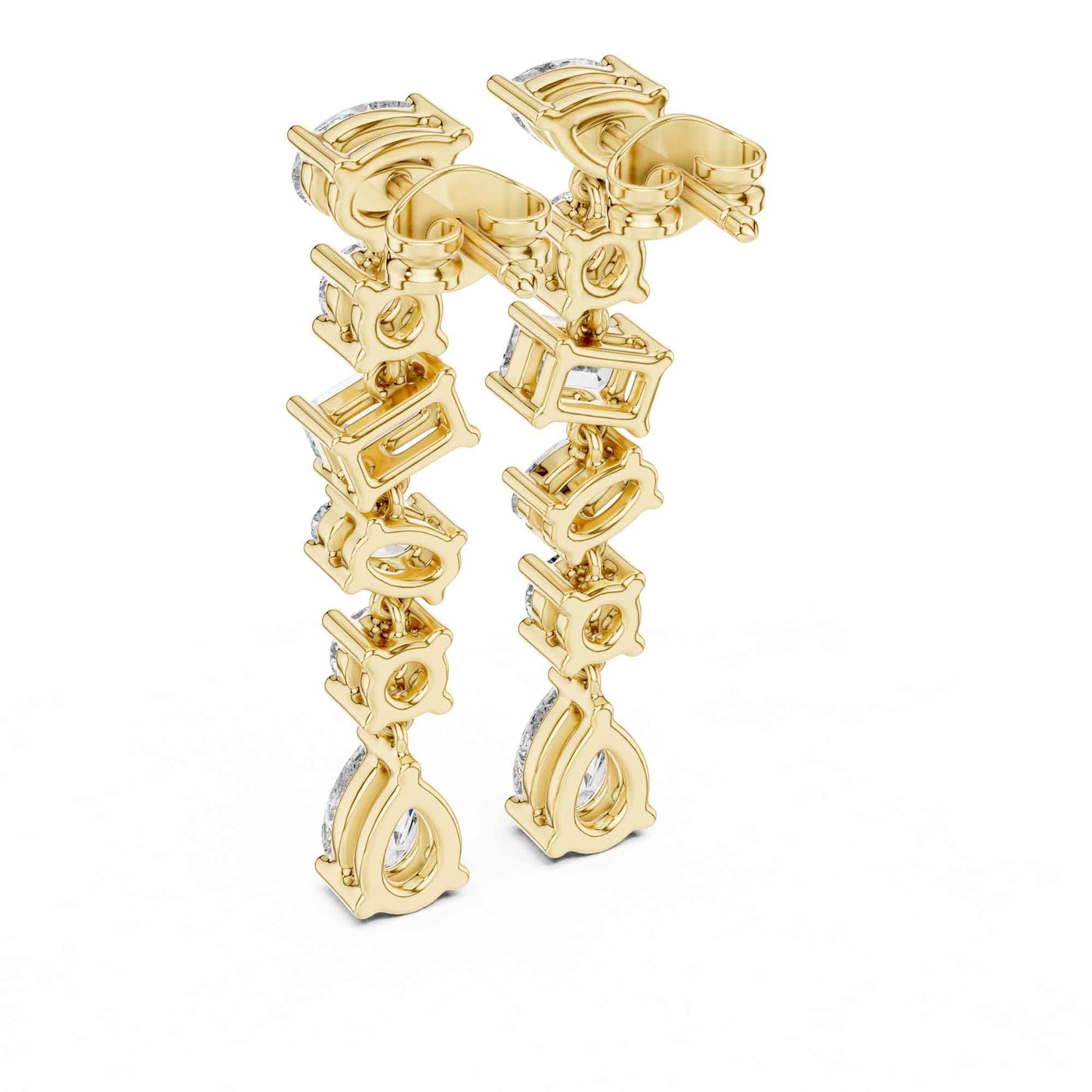 Multi-Shape Cascade Lab Grown Diamond Drop & Dangle Earrings