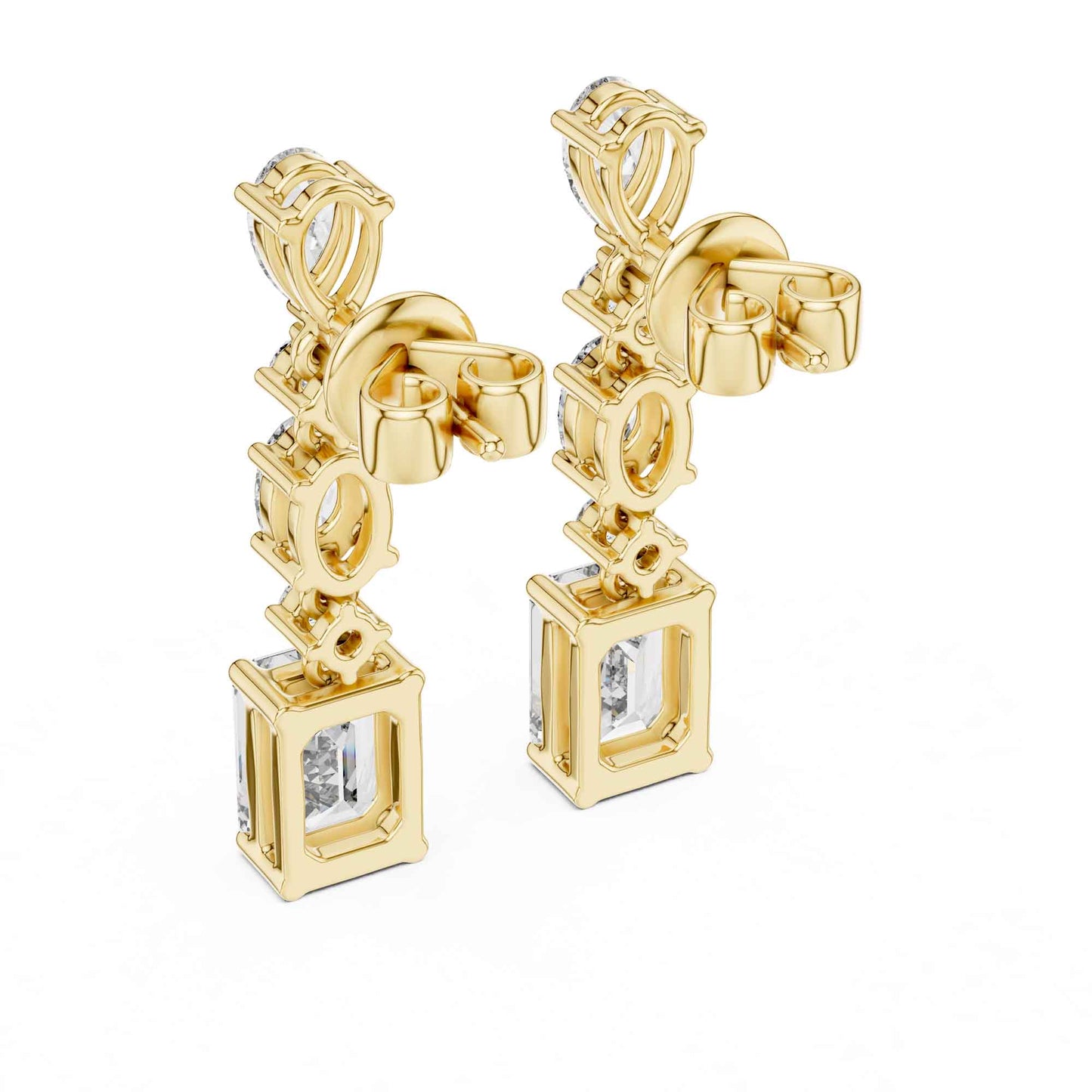 Royal Cascade Multi-Shape Lab Grown Diamond Drop & Dangle Earrings