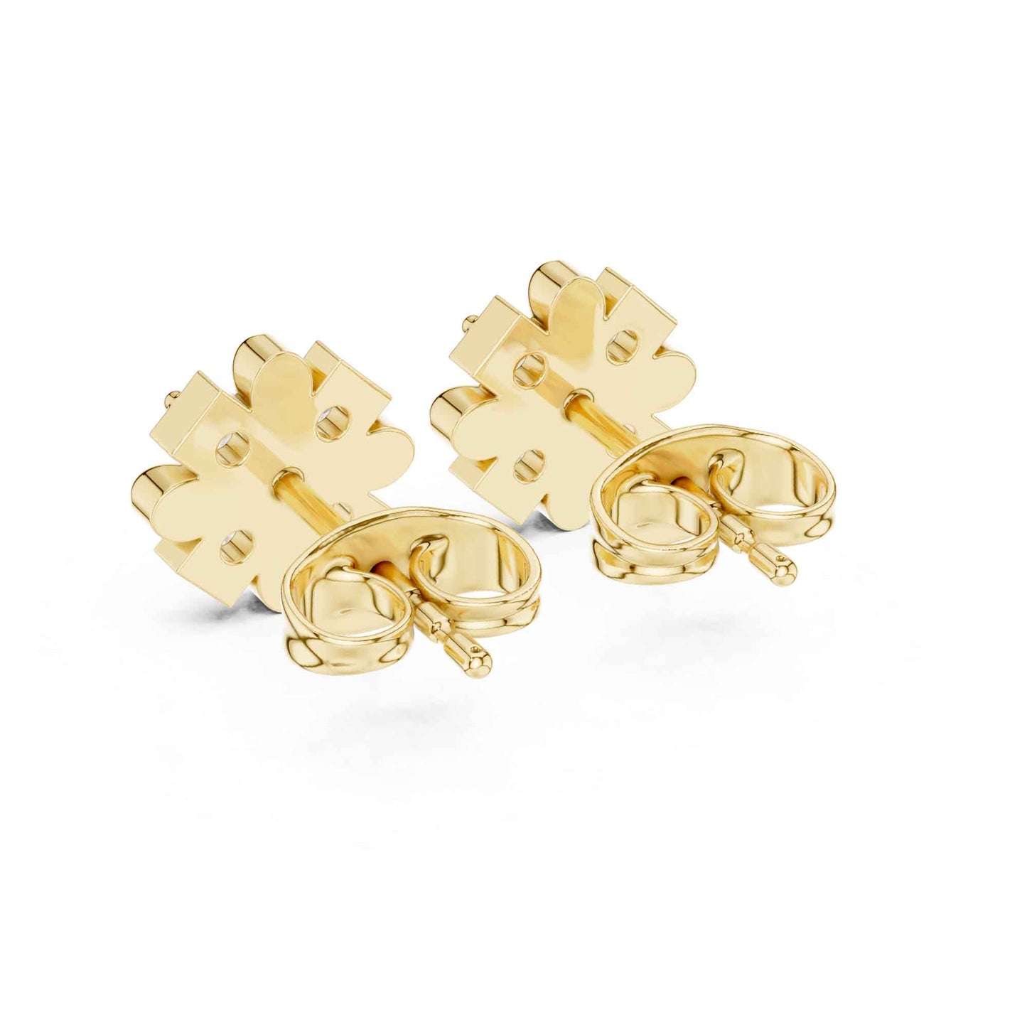 Floral Lab Grown Diamond Cluster Stud Earrings