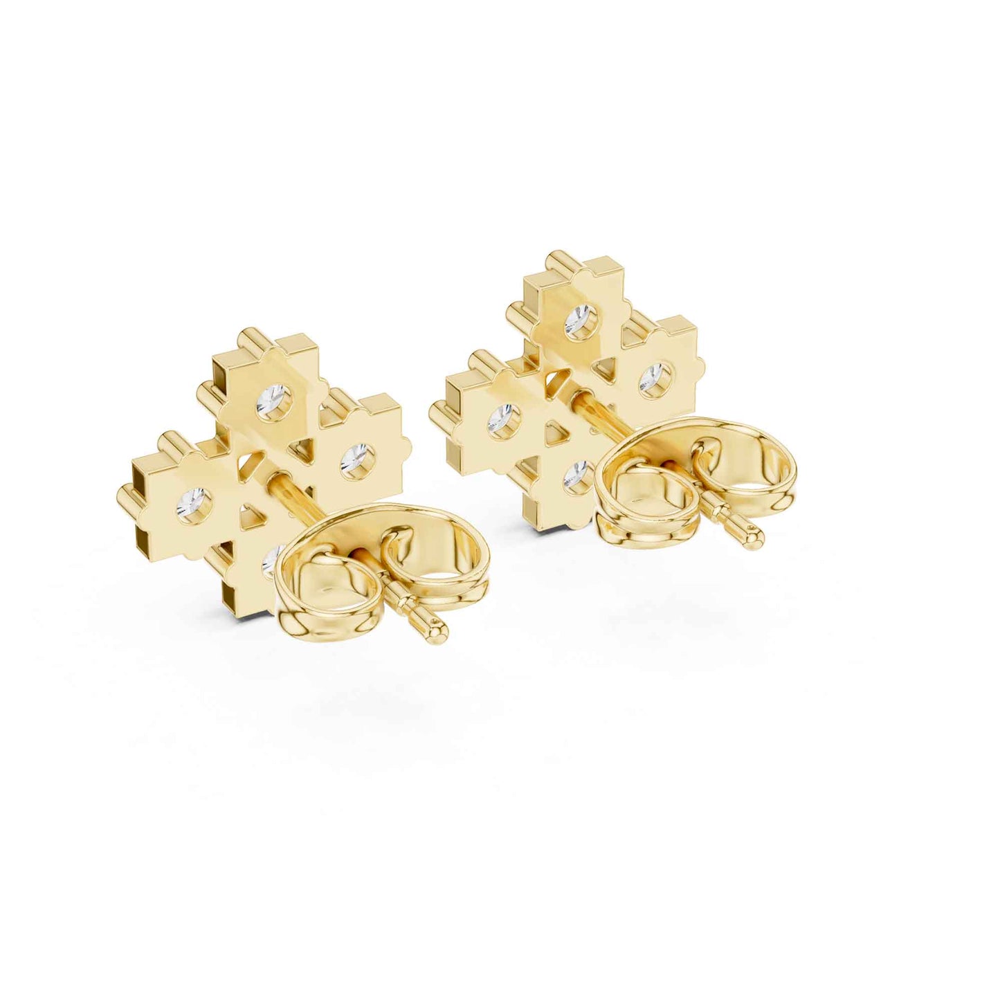 Floral Halo Lab Grown Diamond Stud Earrings