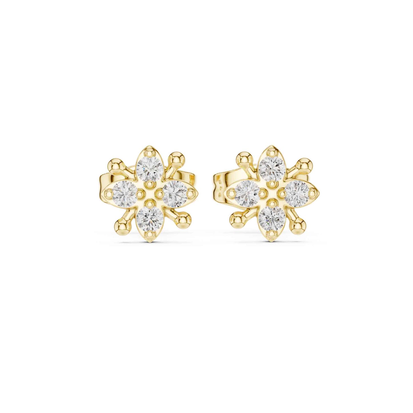Classic Round Cut Lab Grown Diamond Stud Earrings