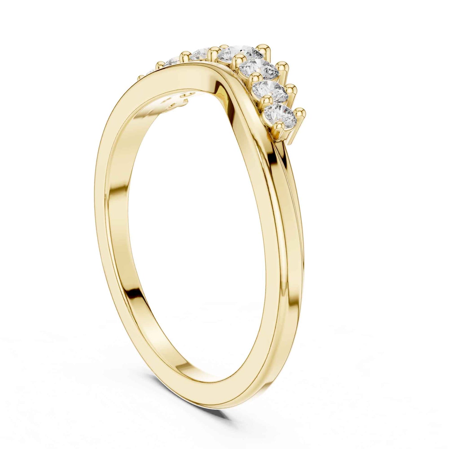 Round Diamond Half-Eternity Band Ring