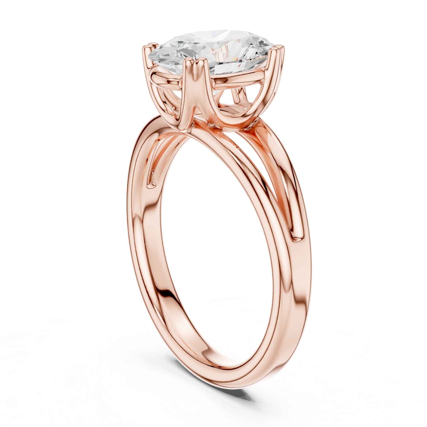 2 Carat oval-cut diamond engagement ring