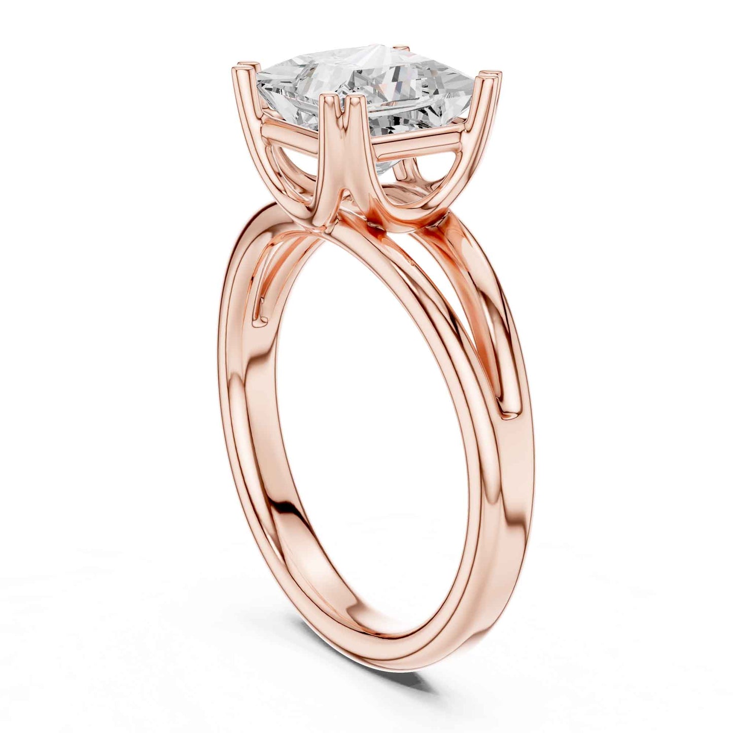 2 Carat princess cut diamond engagement ring