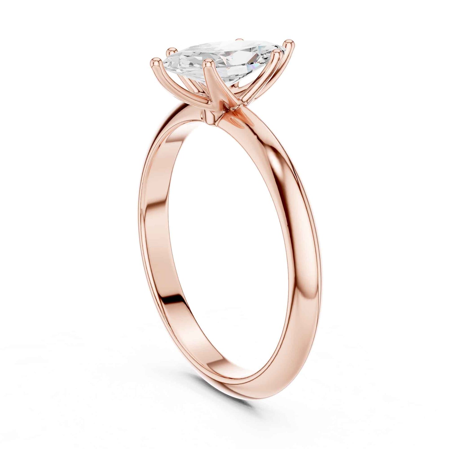 1 Carat Marquise Cut Lab Grown Diamond Solitaire Engagement Ring