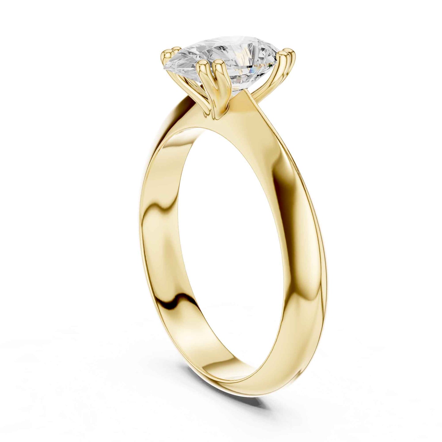 1.5 Carat Premium Pear Cut Diamond Bridal Solitaire Ring