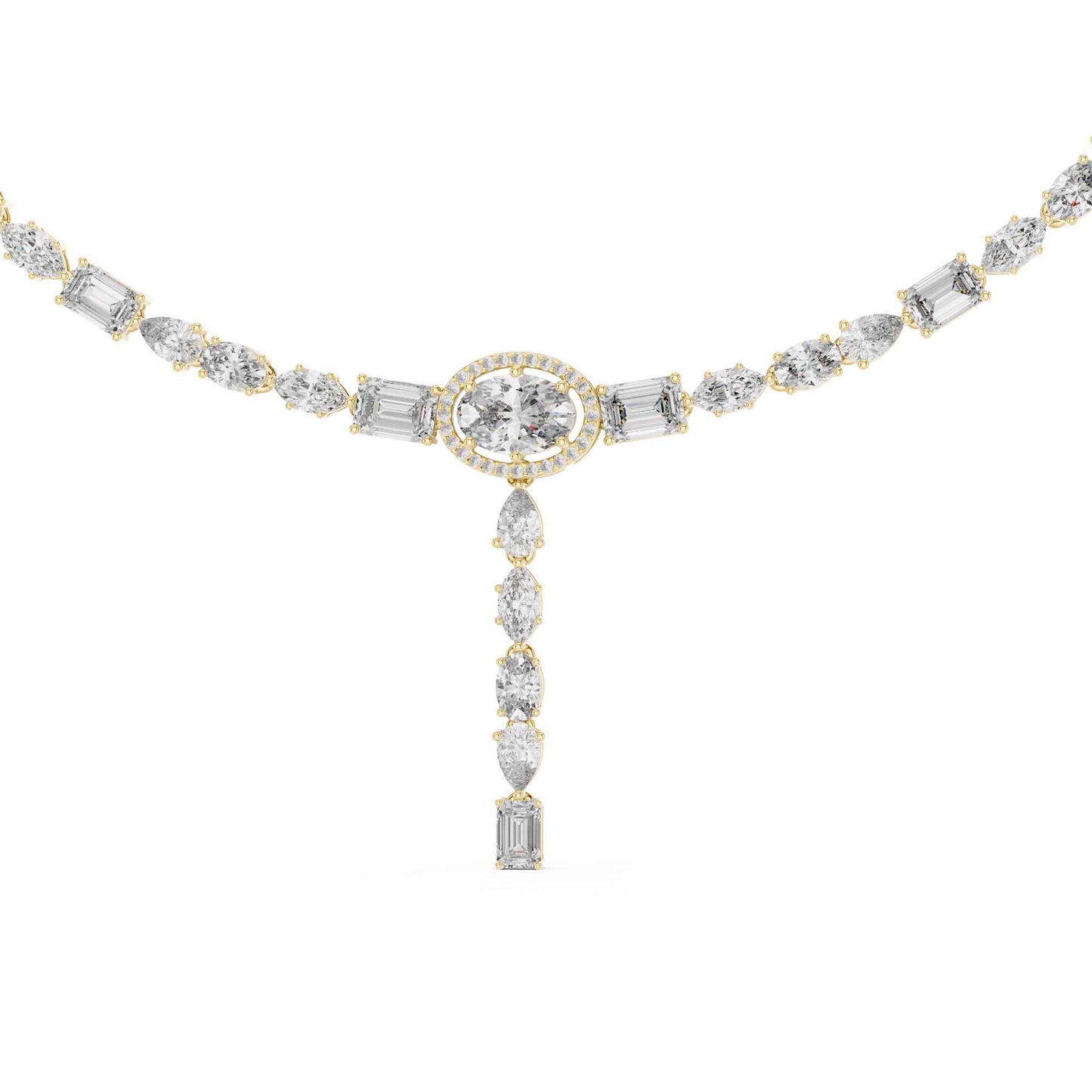Multi-Shape Lab Grown Diamond Station Necklace