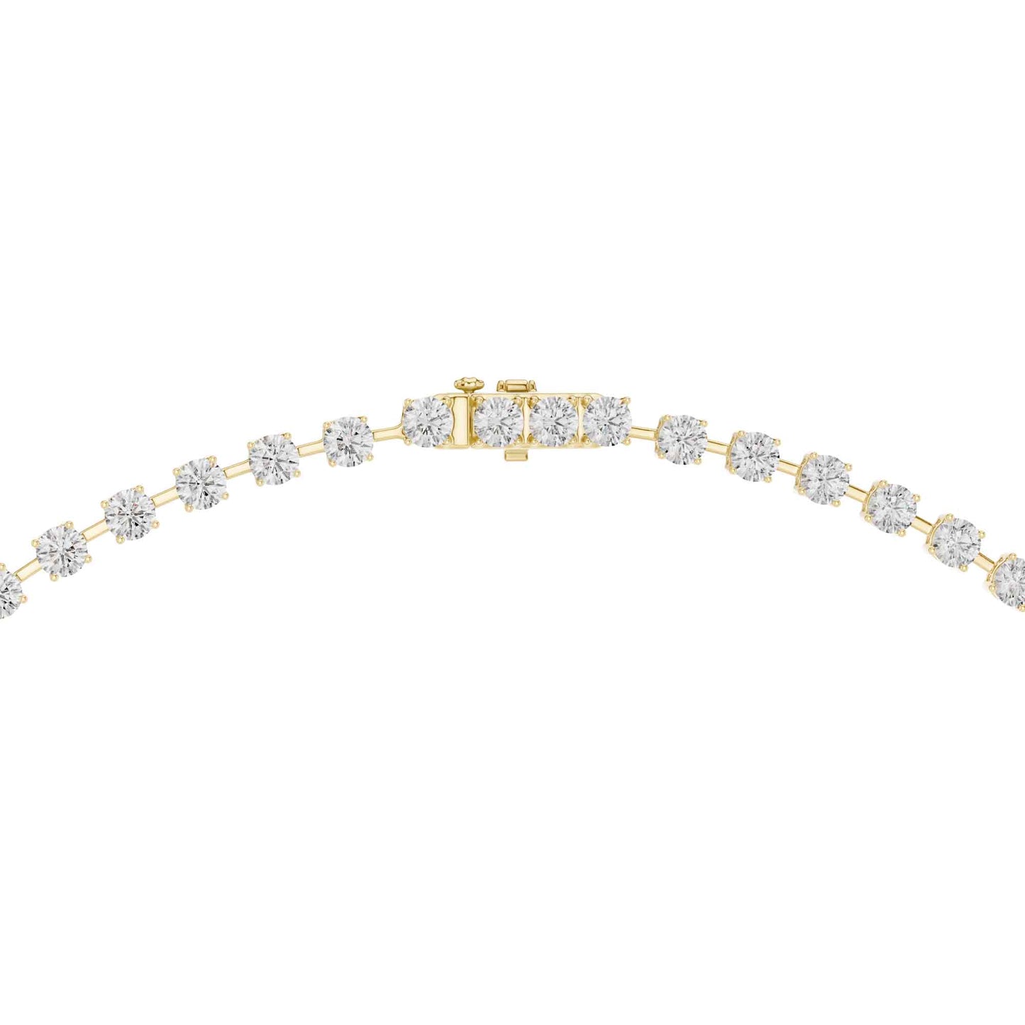 Classic Round Cut Lab Grown Diamond Tennis Necklace