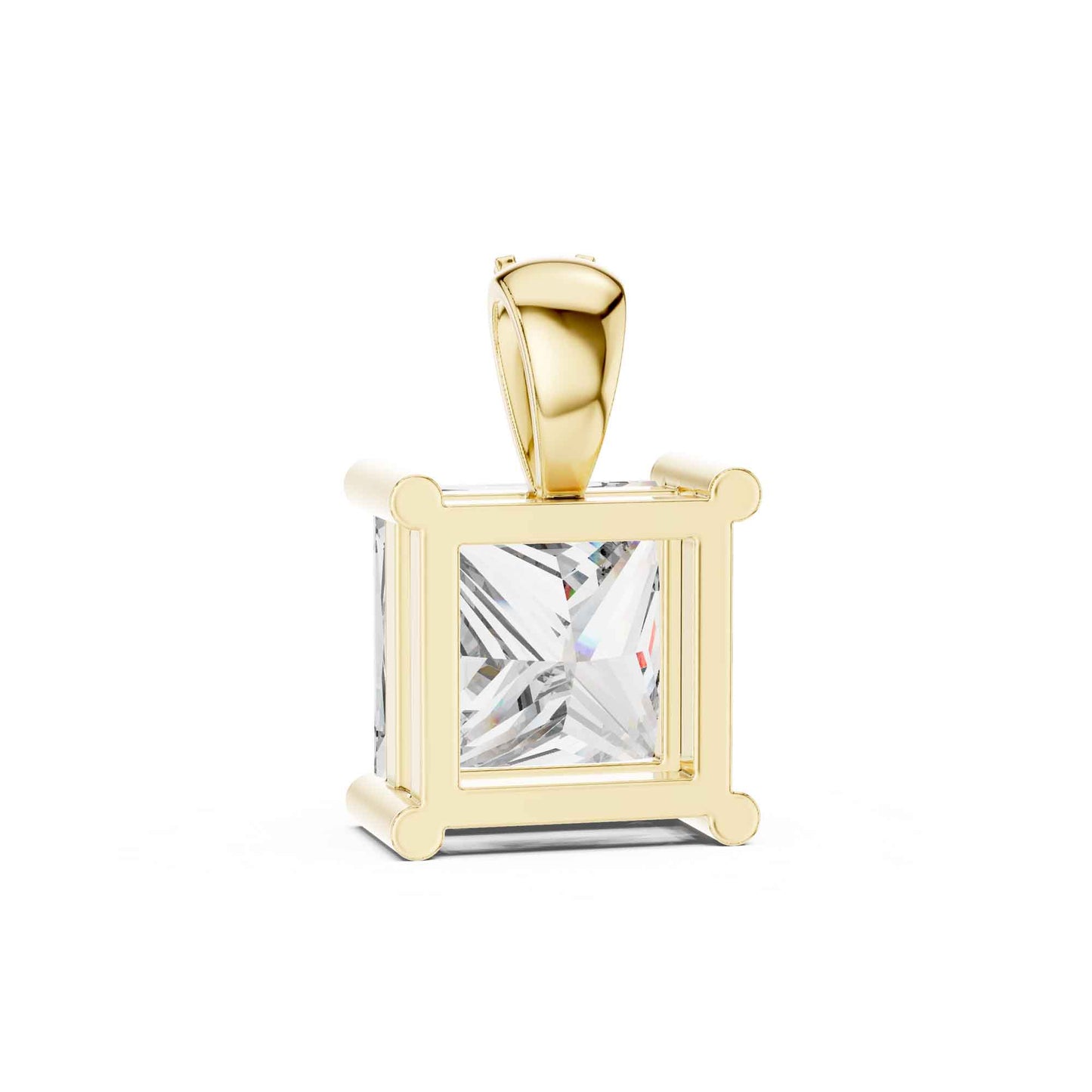 Princess Cut Lab Grown Diamond Solitaire Chain & Pendant