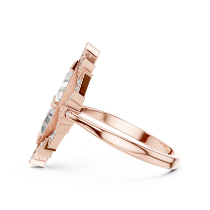 Geometric Trillion Lab-Grown Diamond Ring