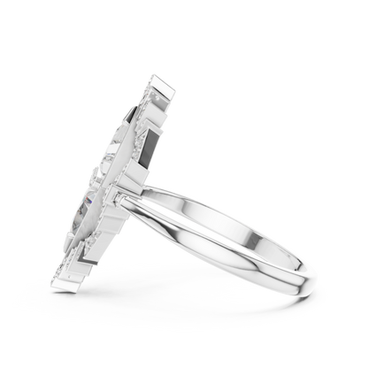 Geometric Trillion Lab-Grown Diamond Ring