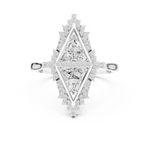 Geometric Trillion Lab-Grown Diamond Ring
