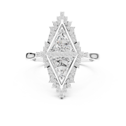 Geometric Trillion Lab-Grown Diamond Ring