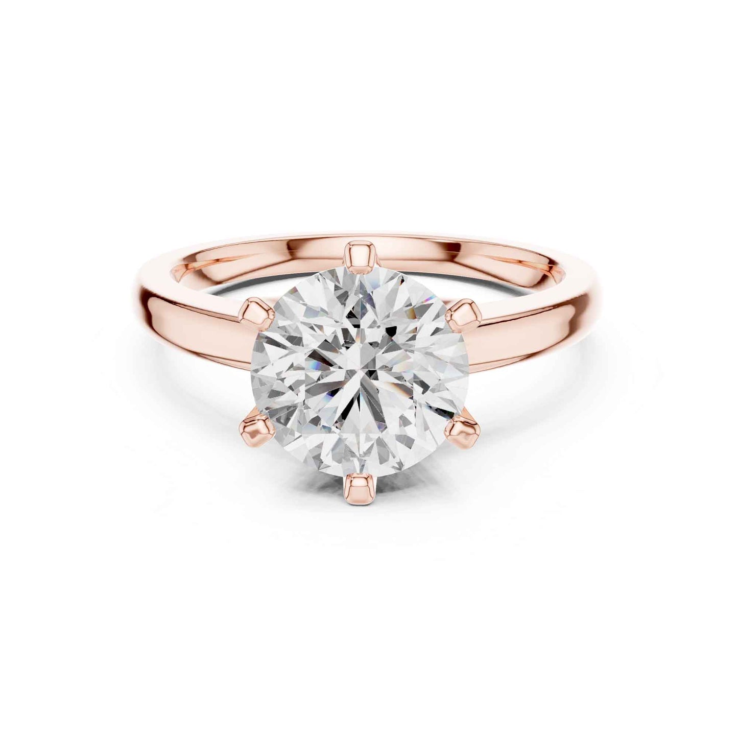 1 Carat Round Lab Grown Diamond Solitaire Engagement Ring
