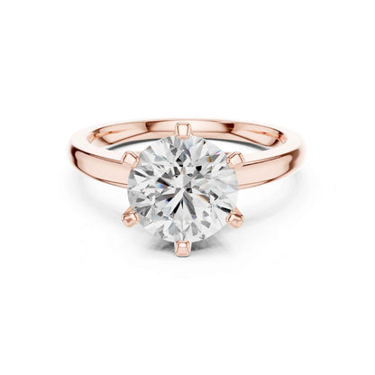 1 Carat Round Lab Grown Diamond Solitaire Engagement Ring