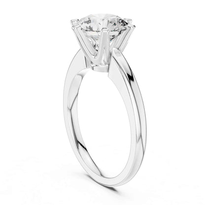 1 Carat Round Lab Grown Diamond Solitaire Engagement Ring