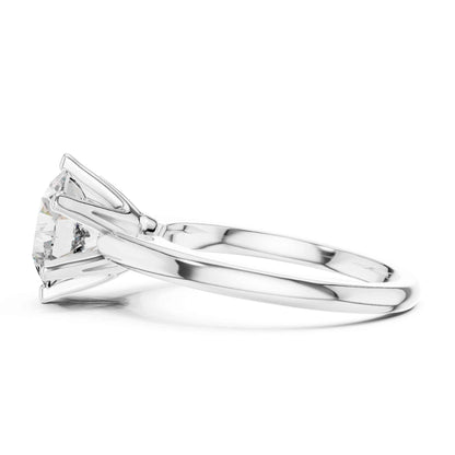 1 Carat Round Lab Grown Diamond Solitaire Engagement Ring