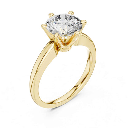 1 Carat Round Lab Grown Diamond Solitaire Engagement Ring