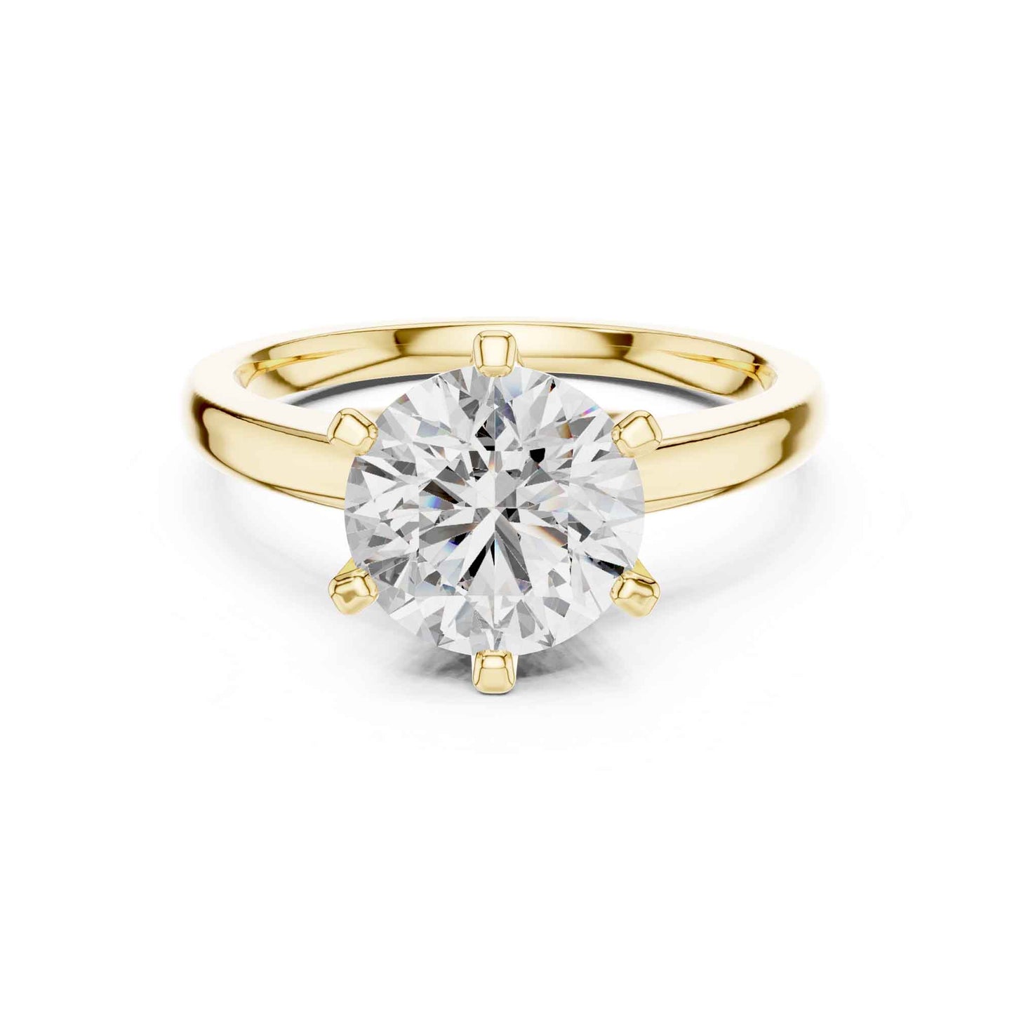 1 Carat Round Lab Grown Diamond Solitaire Engagement Ring