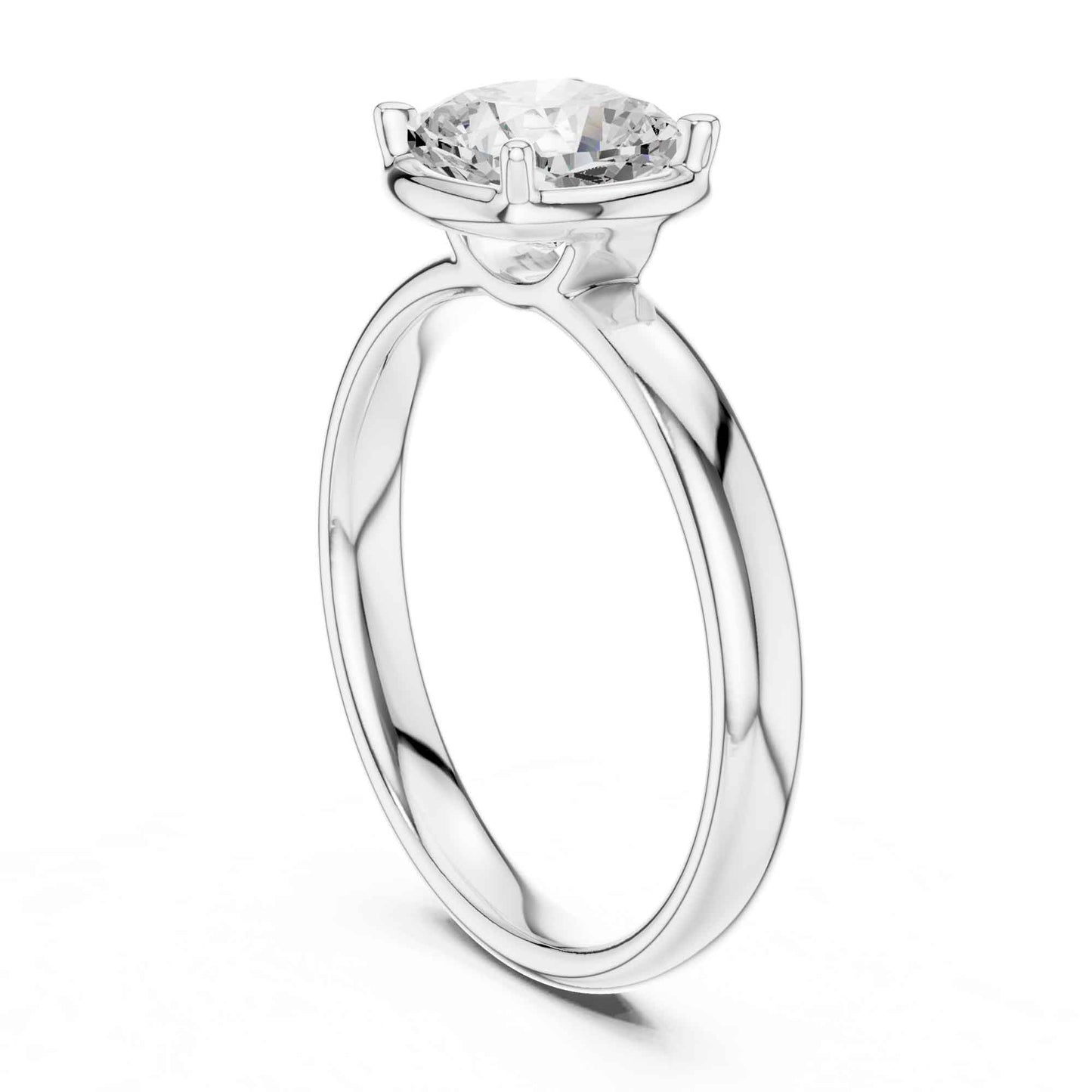 1.5 Carat Cushion Cut Diamond Engagement Ring with Classic Four-Prong