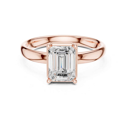 1.5 Carat Emerald Cut Diamond Engagement Ring with Classic Four-Prong