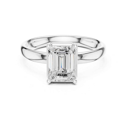 1.5 Carat Emerald Cut Diamond Engagement Ring with Classic Four-Prong