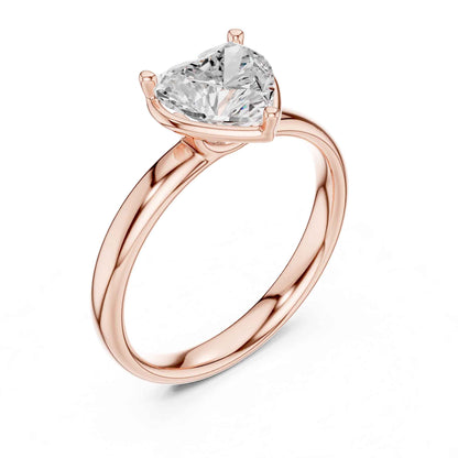 1.5 Carat Heart-Shaped Solitaire Diamond Ring
