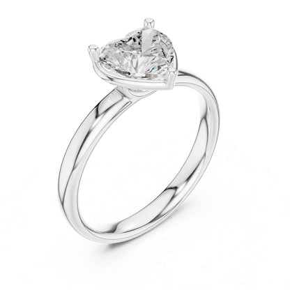 1.5 Carat Heart-Shaped Solitaire Diamond Ring