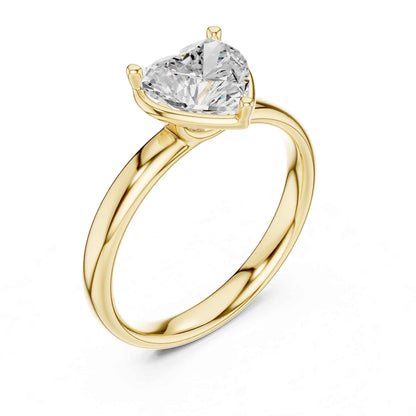 1.5 Carat Heart-Shaped Solitaire Diamond Ring