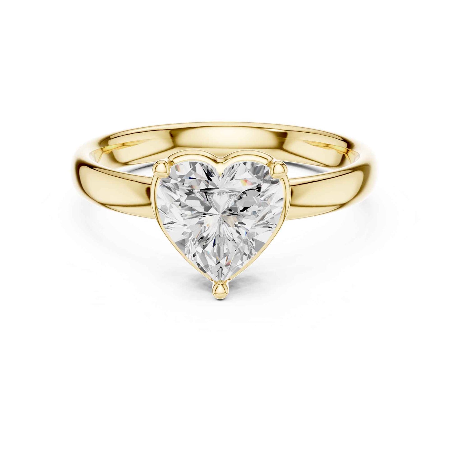 1.5 Carat Heart-Shaped Solitaire Diamond Ring