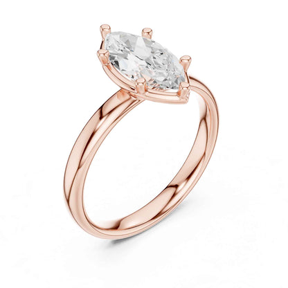 1.5 Carat Marquise Cut Solitaire Diamond Engagement Ring