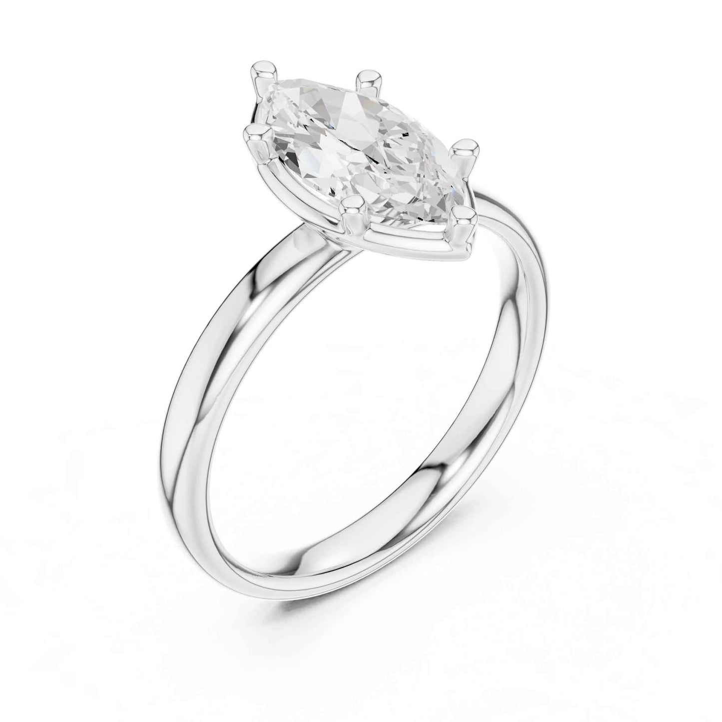 1.5 Carat Marquise Cut Solitaire Diamond Engagement Ring