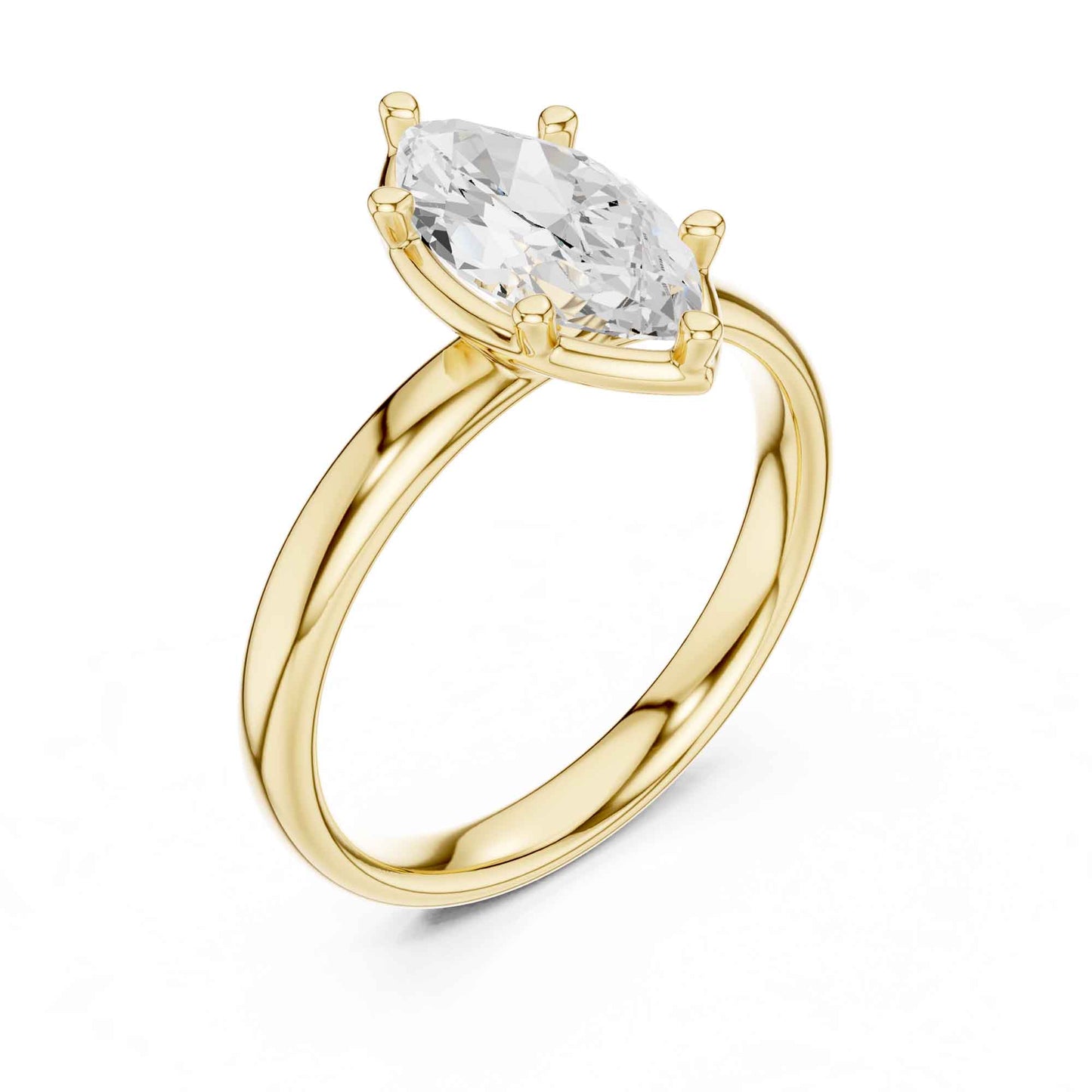 1.5 Carat Marquise Cut Solitaire Diamond Engagement Ring