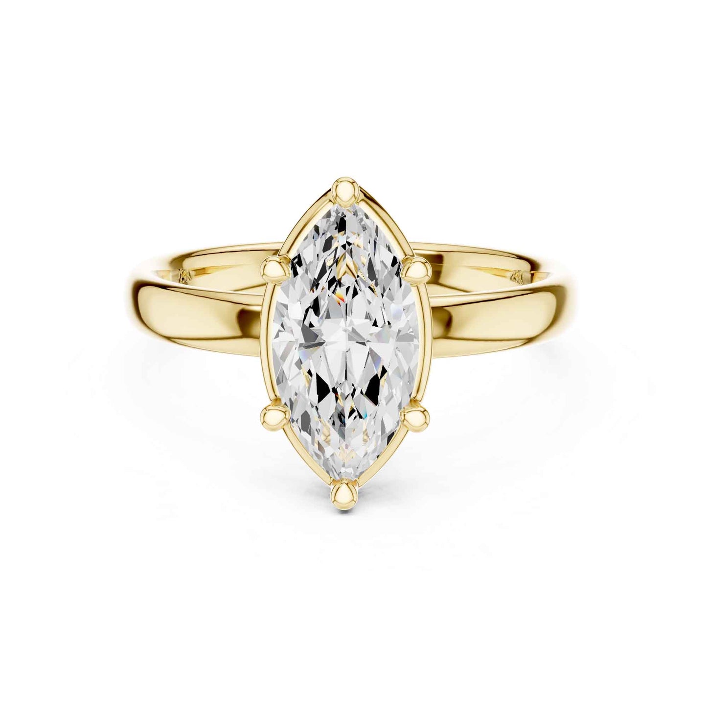 1.5 Carat Marquise Cut Solitaire Diamond Engagement Ring