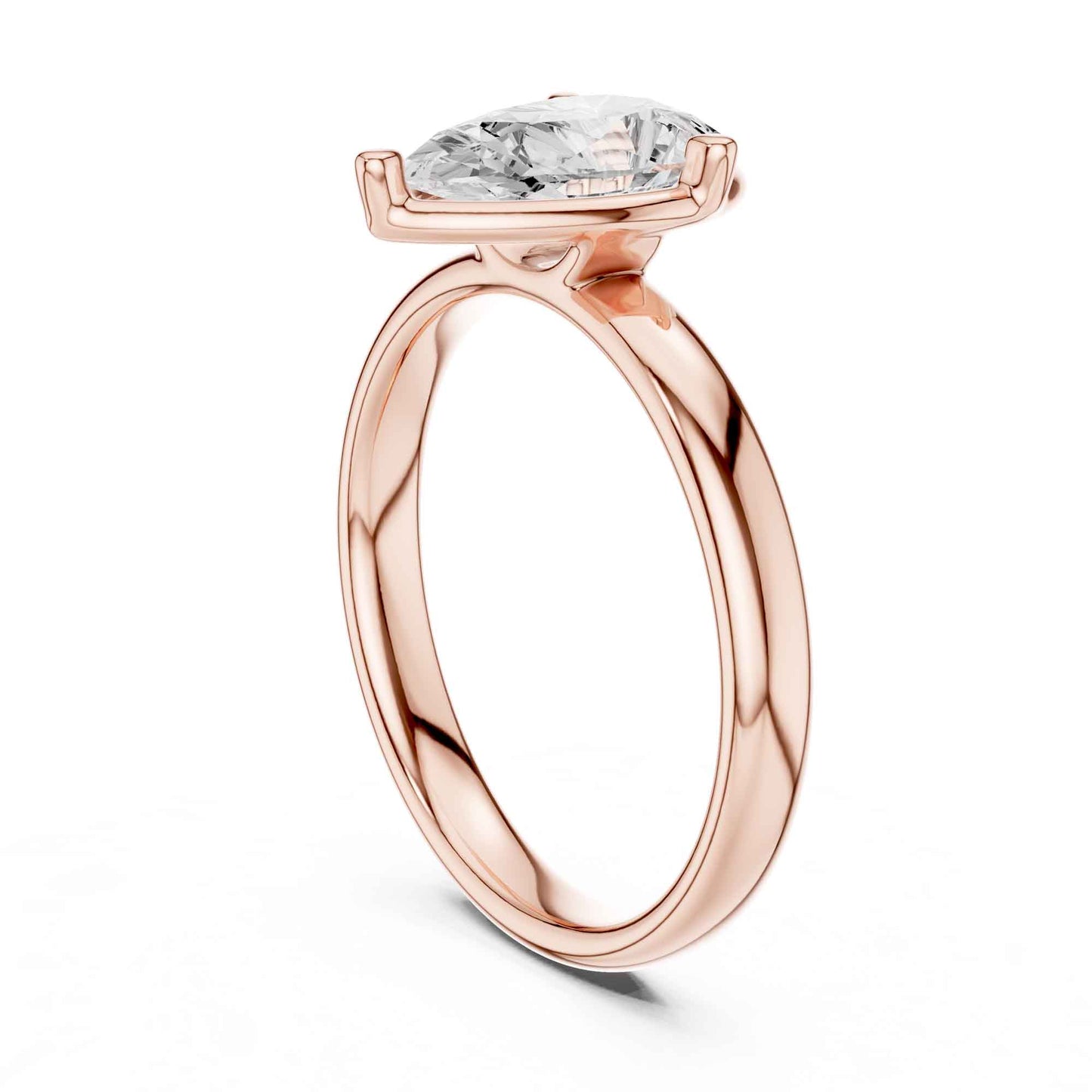 1.5 Carat Pear Cut Solitaire Diamond Engagement Ring