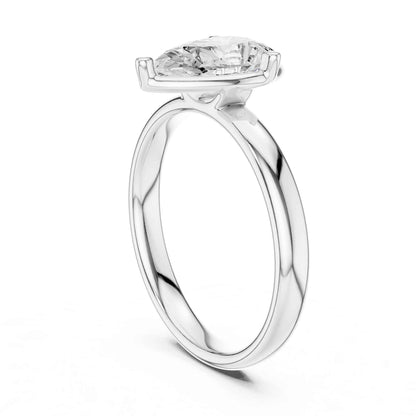 1.5 Carat Pear Cut Solitaire Diamond Engagement Ring