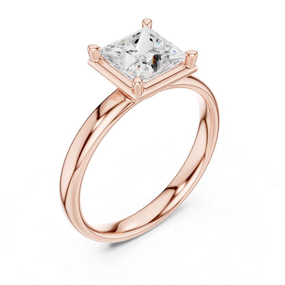 1.5 Carat Timeless Princess Cut Diamond Ring with Minimalist Band