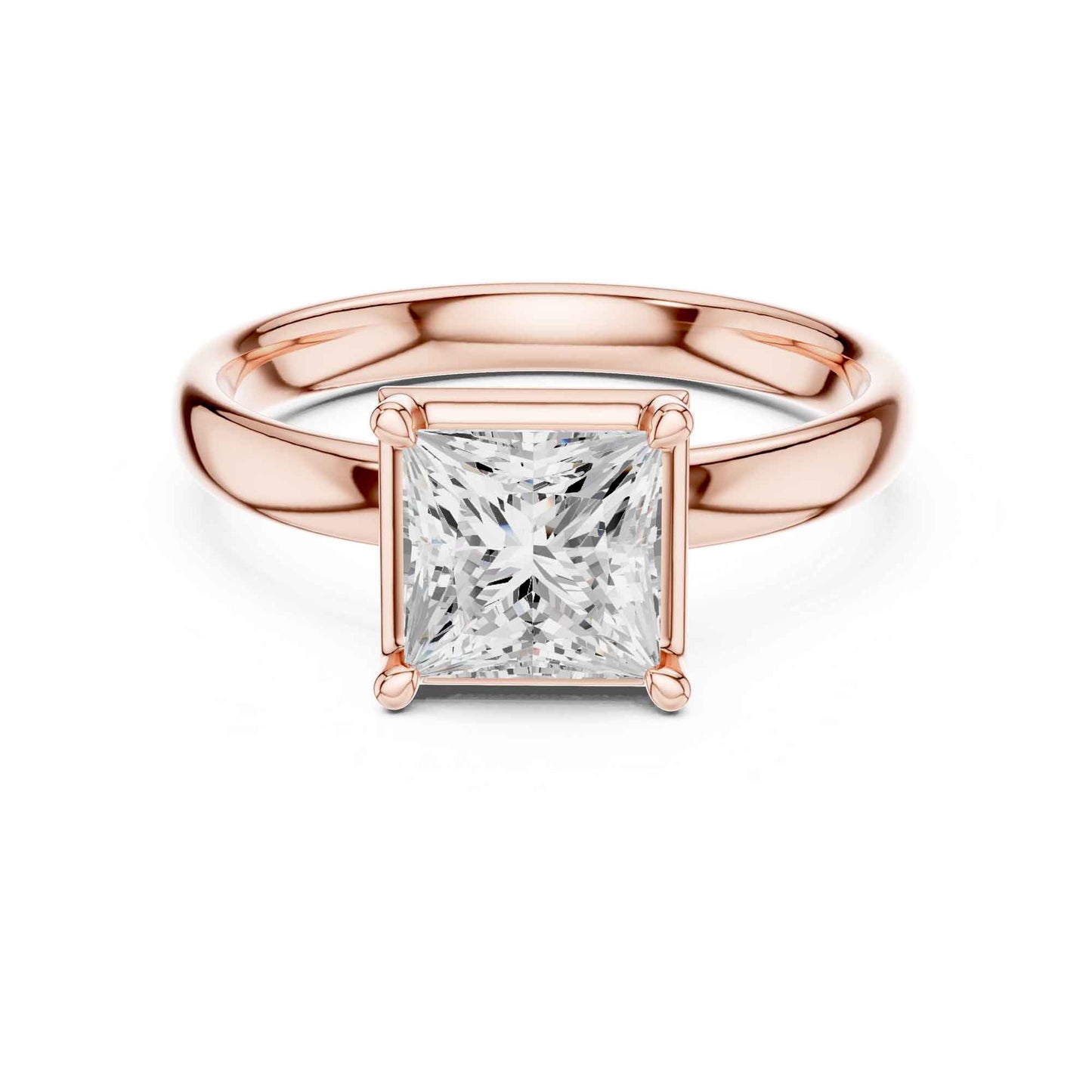 1.5 Carat Timeless Princess Cut Diamond Ring with Minimalist Band