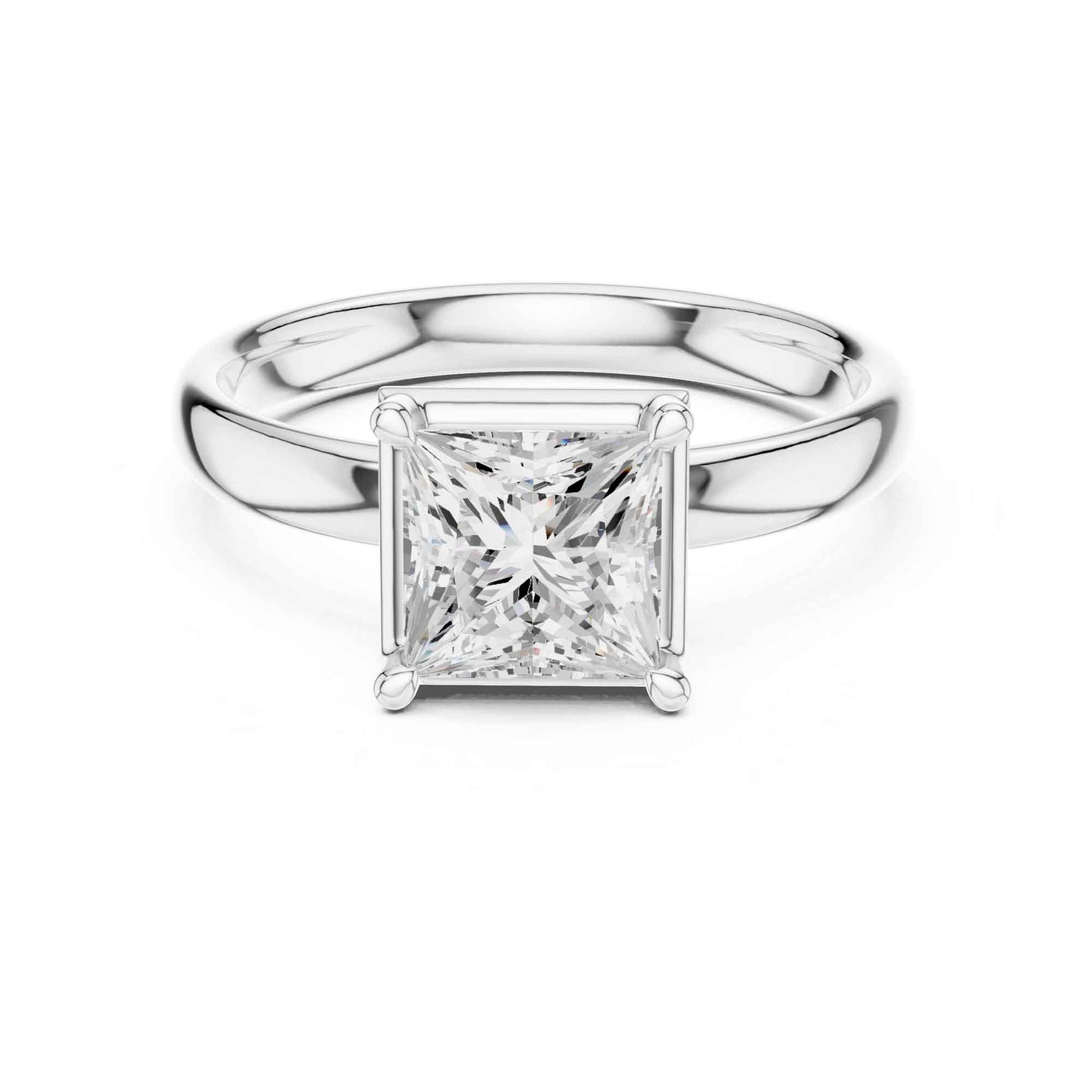 1.5 Carat Timeless Princess Cut Diamond Ring with Minimalist Band