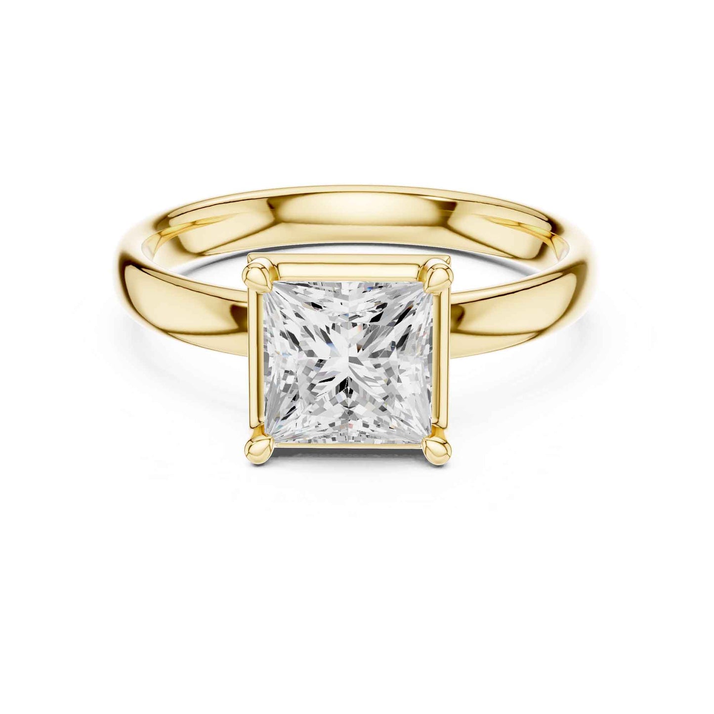1.5 Carat Timeless Princess Cut Diamond Ring with Minimalist Band