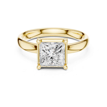 1.5 Carat Timeless Princess Cut Diamond Ring with Minimalist Band