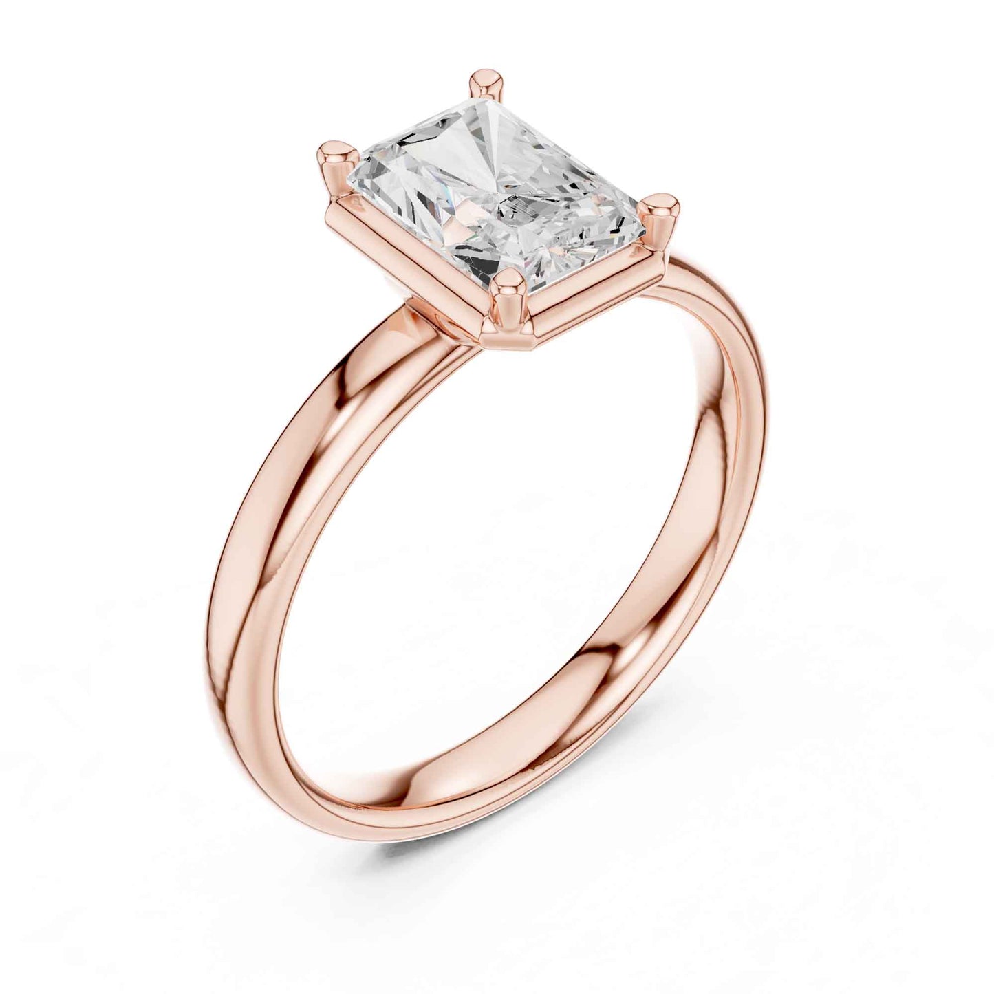 1.5 Carat Radiant Cut Diamond Solitaire Engagement Ring