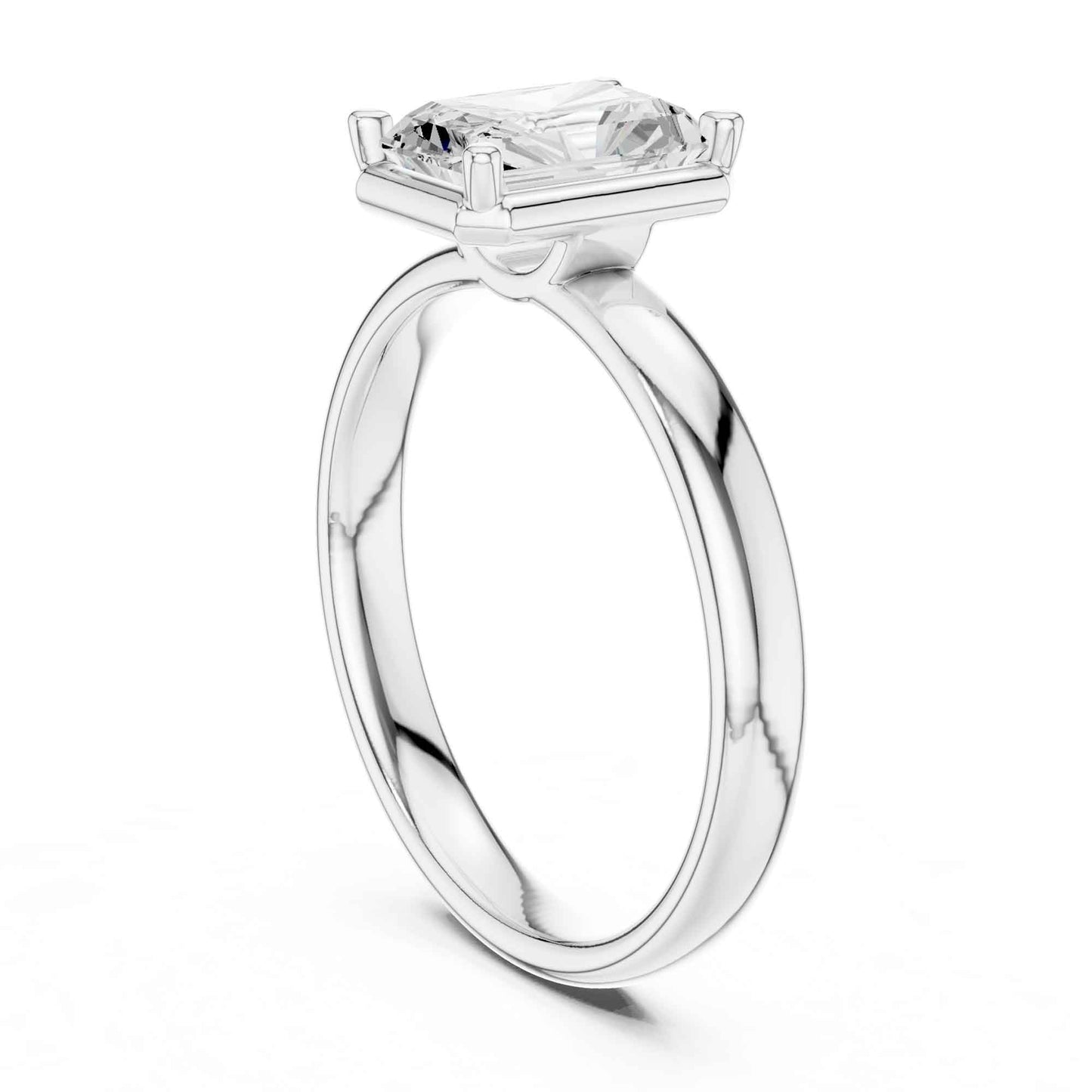 1.5 Carat Radiant Cut Diamond Solitaire Engagement Ring