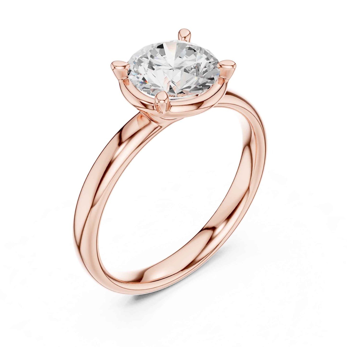 1.5 Carat Round Cut Solitaire Diamond Engagement Ring