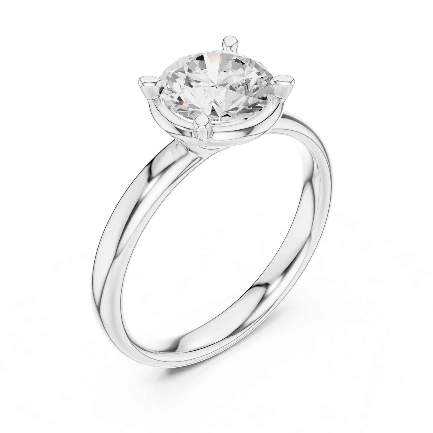 1.5 Carat Round Cut Solitaire Diamond Engagement Ring